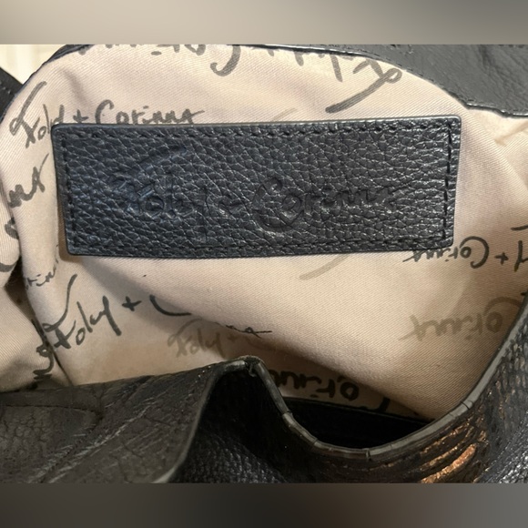 Foley + Corinna Black Leather Multi-Functional Bag with Animal Print Accent EUC - Picture 3 of 16